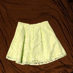 Brand New Fluorescent Lace Mini Skirt